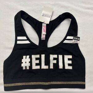 NWT Victoria’s Secret Pink Elfie Sparkle Sports Bra Size XS Christmas